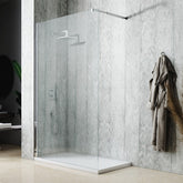 PARETE DOCCIA WALK-IN IN VETRO TEMPERATO 8MM CON BARRA STABILIZZATRICE MODELLO EDISON H.195